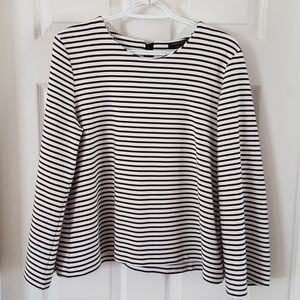 Banana Republic black and white striped top